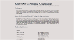 Desktop Screenshot of livingstonmemorialfoundation.org