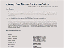 Tablet Screenshot of livingstonmemorialfoundation.org